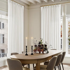 Extra Wide Linen Curtains 102 Inches Long 70 Inch Wide for Living Room Bedroom Light Filtering Beige Off White Pinch Pleated Curtains Hooks Rings Back Tab for Sliding Door 1 Panel 70Wx102L