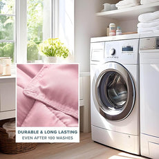 Bare Home Comforter Set - Queen Size - Ultra-Soft - Goose Down Alternative - Premium 1800 Series - All Season Warmth (Queen, Light Pink)