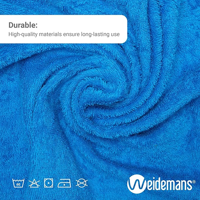 Premium 8 Pieces Towel Set Including 2 Bath Towels 30" x 56", 2 Hand Towels 18" x 30" and 4 Washcloths 13" x 13" - Color: Petrol | Pure Cotton |Machine Washable high Absorbency