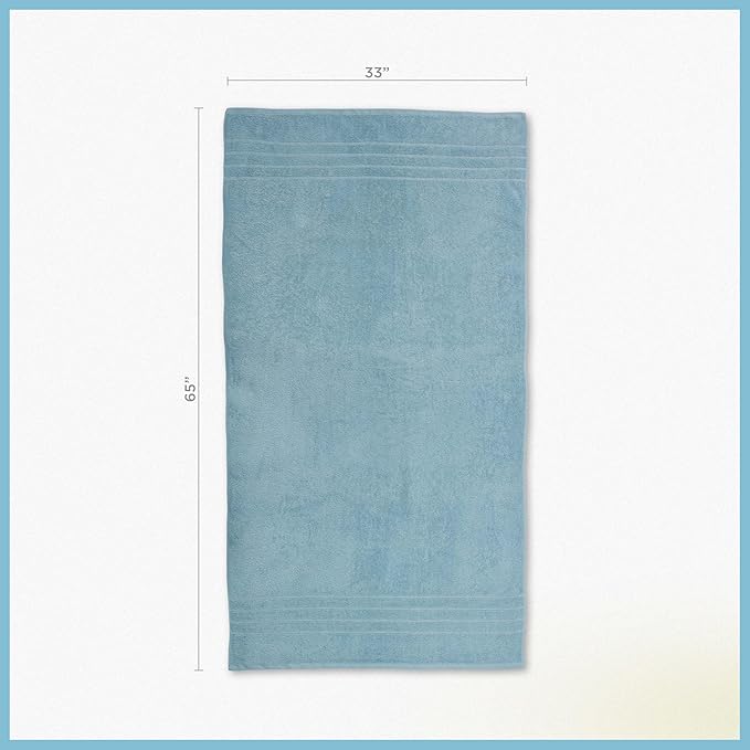 Martex 2-Pack Ultimate Performance Bath Sheet Set – 100% Cotton – 33” x 65” – Extra Large Bath Towels – Versatile – Low-Linting – Supersoft Bathroom Set – Super Absorbent – Easy Care – Mineral