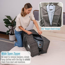 VENO 8 Pack Moving Bags w/Backpack Straps, Heavy Duty, Moving Boxes Alternative, Packing Supplies, Large Storage Totes for Dorm Room Essentials with Zipper for Clothes (Windowpane, 8 Pack)