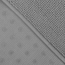 Cotton Paradise 100% Cotton Non Slip Bath Mats for Bathroom, 20x34 inch Soft Absorbent Quick Dry Machine Washable Floor Bath Mat, Light Gray Bath Rug