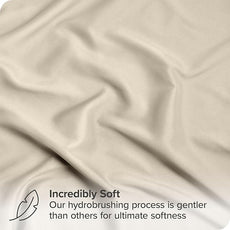 Bare Home Bed-in-A-Bag 8 Piece Comforter & Sheet Set - Split King - Goose Down Alternative - Ultra-Soft 1800 Premium Bedding Set (Split King, Sand/Sand)