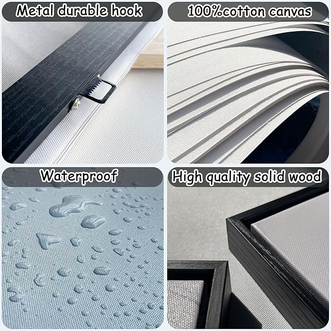 Wall Art for Living Room Large Modern Wall Decor Canvas Paintings for Wall Decorations White Flower Brown Bedroom Office Artwork Plum Blossom Art Prints Framed 24×48IN