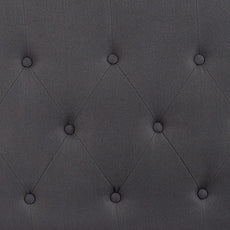 EMMA + OLIVER Arched Button Tufted Queen Size Headboard in Dark Gray Fabric