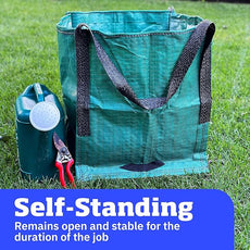 DURASACK Heavy Duty Storage Tote Bag 22-Gallon Rugged Woven Polypropylene Moving Bag, Reusable Self-Standing Design, Holds up to 500 Pounds, Single, Green