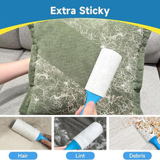 Swihauk 600 Sheets Extra Sticky Lint Rollers for Pet Hair, Easy Spiral Tear Lint Roller for Clothes with Ergonomic Handle, Multipurpose Lint Remover for Furniture, Carpet, Car Seat