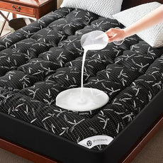 100% WaterprooTwin Size Mattress Topper, Thick Pillow Top Mattress Pad，Up to 21 Inch Deep Pocket, Soft Breathable Mattress Pad for Back Pain, Protector Cover(Black)