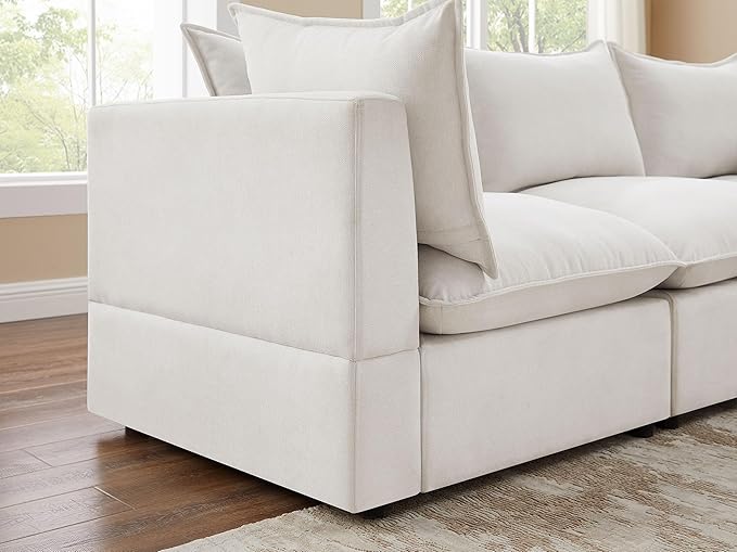 VANOMi Modular Sectional Sofa, 6 Seater Sectional Sofa Modular Sectional Couch for Living Room, V Shape Sofa