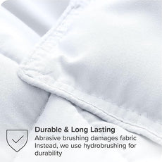 Bare Home Bed-in-A-Bag 7 Piece Comforter & Sheet Set - King - Goose Down Alternative - Ultra-Soft 1800 Premium - Bed Set (King, White/White)