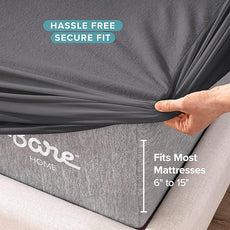 Bare Home Queen Size Mattress Protector - 100% Waterproof & Breathable - Premium Cooling Mattress Cover - Protects Against Spills - Vinyl Free Noiseless - Protect Your Mattress (Queen, Grey)