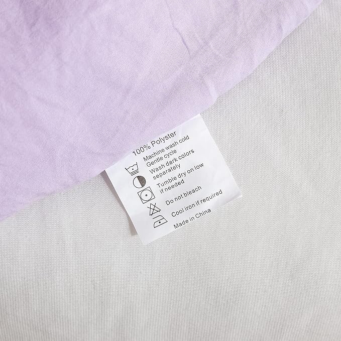 ROSGONIA Full Size Comforter Sets for Girls Boys Teens Lavender, 3pcs (1 Boho Comforter & 2 Pillowcases) Lightweight Kids Comforter Sets Blanket