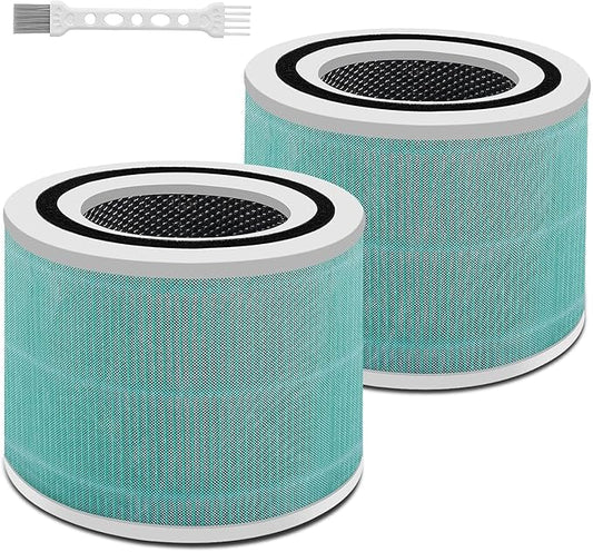 2 Pack Core 300/Core P350 Compatible with LEVOIT Core P350/Core 300 and Core 300S, Grade True Filter High-Efficiency Activated Carbon, Compare to Part # Core 300-RF (300-green-2Pack)