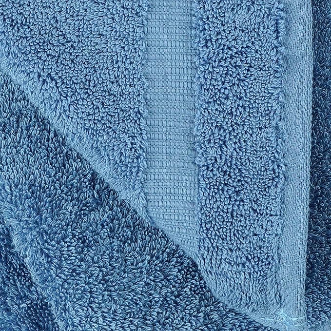 Towel Bazaar Premium Cotton Super Soft and Absorbent Turkish Towels (8-Piece Towel Set, Wedgewood)