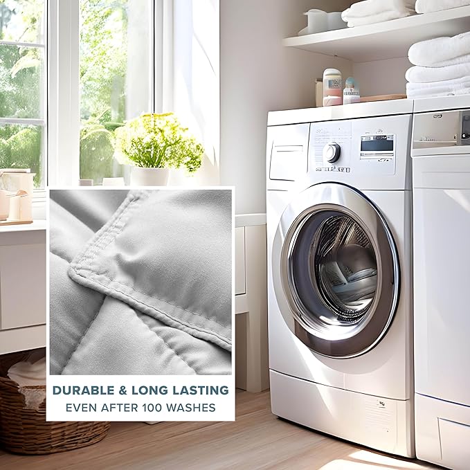 Bare Home Comforter Set - Full Size - Ultra-Soft - Goose Down Alternative - Premium 1800 Series - All Season Warmth (Full, Cloud Grey)