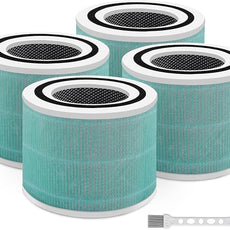 4 Pack Core 300/Core P350 Compatible with LEVOIT Core P350/Core 300 and Core 300S, Grade True Filter High-Efficiency Activated Carbon, Compare to Part # Core 300-RF (300-green-4Pack)