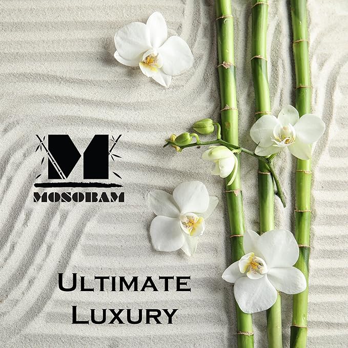Mosobam Luxury Turkish 4pc Towel Set 30X58 16X30 Light Grey (Gray) 700 GSM Bamboo Viscose & Aegean Turkish Combed Cotton
