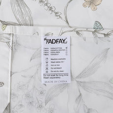 FADFAY Floral Sheets King Colorful Butterfly Bed Sheets Set Vintage Botanical Bedding Shabby Branches Leaves Bedding Collections 100% Percale Cotton Breathable Super Soft Deep Pocket 4Pcs, King Size
