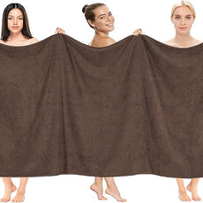 Cotton Paradise 100% Cotton 40x80 Oversized Bath Sheet, Extra Large Turkish Bath Towels for Bathroom, Brown Bathsheet