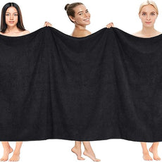 Cotton Paradise 100% Cotton 40x80 Oversized Bath Sheet, Extra Large Turkish Bath Towels for Bathroom, Black Bathsheet