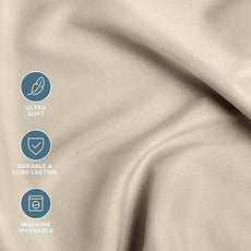 Bare Home Bed-in-A-Bag 5 Piece Comforter & Sheet Set - Twin XL - Goose Down Alternative - Ultra-Soft 1800 Premium Bed Set (Twin XL, Sand/Sand)