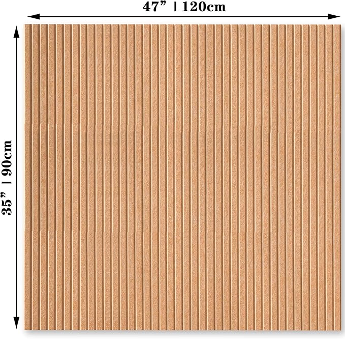 Large Cork Board Alternative-12 Pcs Self-Adhesive Felt Bulletin Board Tiles, Felt Pin Board Cork Board Tiles for Home Office Wall Decor, Tack Board 47"x35" (Longan Yellow