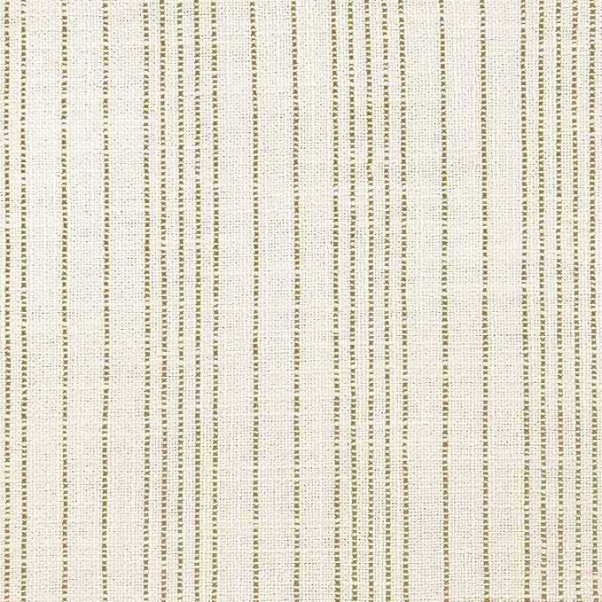 Homepop Home Decor Classic Square Storage Ottoman with Lift Off Lid | Ottoman with Storage for Living Room & Bedroom, Marigold Pinstripe Cream Fabric