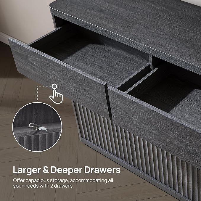 SICOTAS Buffet Cabinet with Storage - Storage Cabinet Sideboard with Doors & Shelves Accent Credenza Buffet Table with 2 Drawer Buffets & Sideboards for Living Room Dining Room Kitchen Entryway Office