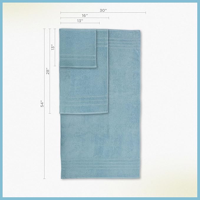 Martex 6-Piece Towel Set – Ultimate Performance – 100% Cotton – 2 Bath Towels – 2 Hand Towels – 2 Wash Cloths – Versatile – Low-Linting – Supersoft & Absorbent Bathroom Set – Easy Care – Mineral