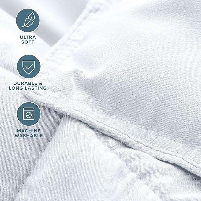Bare Home Comforter Set - Oversized Queen Size - Ultra-Soft - Goose Down Alternative - Premium 1800 Series - All Season Warmth (Oversized Queen, White)