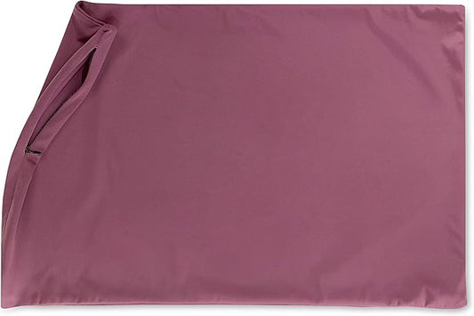 Cover Only for Premium Microbead Bed Pillow, Small Extra Smooth - Ultra Comfortable Sleep with Silk Like Anti Aging Cover 85% Spandex/ 15% Nylon Breathable, Cooling Burgundy Merlot