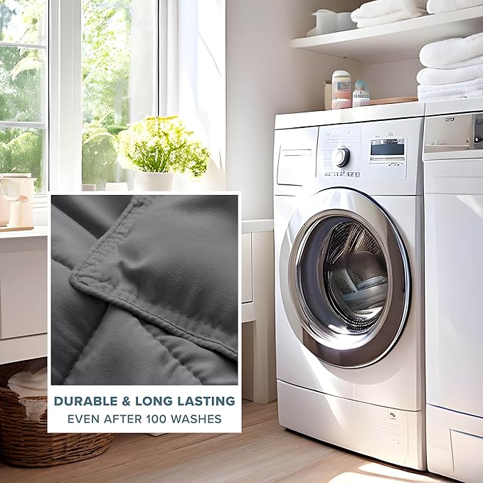 Bare Home Comforter Set - Queen Size - Ultra-Soft - Goose Down Alternative - Premium 1800 Series - All Season Warmth (Queen, Grey)