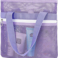 Mesh Shower Caddy Portable with Zipper & 2 Pockets - Quick Dry Shower Caddy Hanging for Travel Gym Camp Beach - Organizer Bag Bathroom Essentials for College Dorm