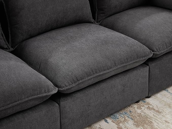 VANOMi Modular Sectional Sofa, 6 Seater Sectional Sofa Modular Sectional Couch for Living Room, U Shape Sofa