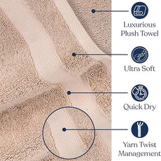 Delara Organic Cotton Luxuriously Plush Bath Towel | GOTS & OEKO-TEX Certified | Premium Hotel Quality Towels | Feather Touch Technology | 650 GSM Long Staple|Soft, Quick Dry & Ultra-Absorbent 30