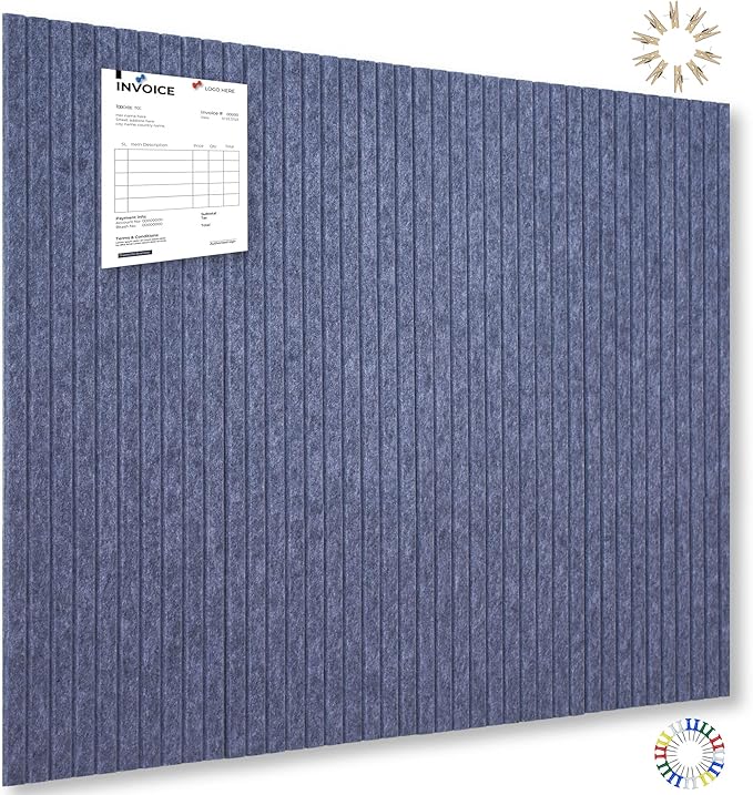 Large Cork Board Alternative-12 Pcs Self-Adhesive Felt Bulletin Board Tiles, Felt Pin Board Cork Board Tiles for Home Office Wall Decor, Tack Board 47"x35" (Dark Grey