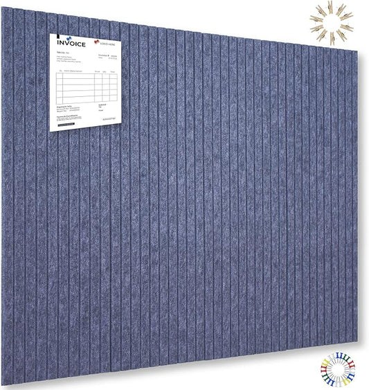 Large Cork Board Alternative-12 Pcs Self-Adhesive Felt Bulletin Board Tiles, Felt Pin Board Cork Board Tiles for Home Office Wall Decor, Tack Board 47"x35" (Dark Grey