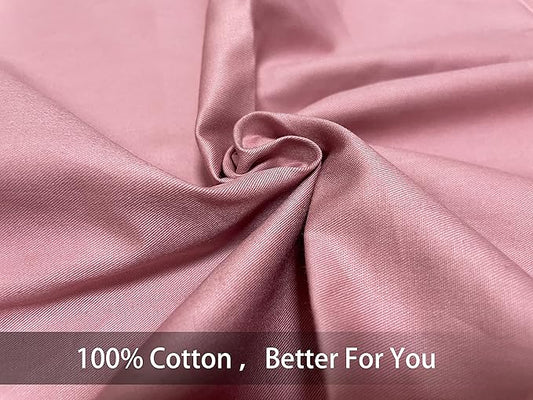 iMaylex Soft 100% Egyptian Cotton Zipper Pillow Case, Cozy and Lightweight Pillowcase, Easy Care, Lotus Pink, Body, 20'' x 48''