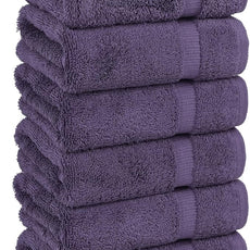 Chakir Turkish Linens | Hotel & Spa Quality 100% Cotton Premium Turkish Towels | Soft & Absorbent (6-Piece Hand Towels, Plum)