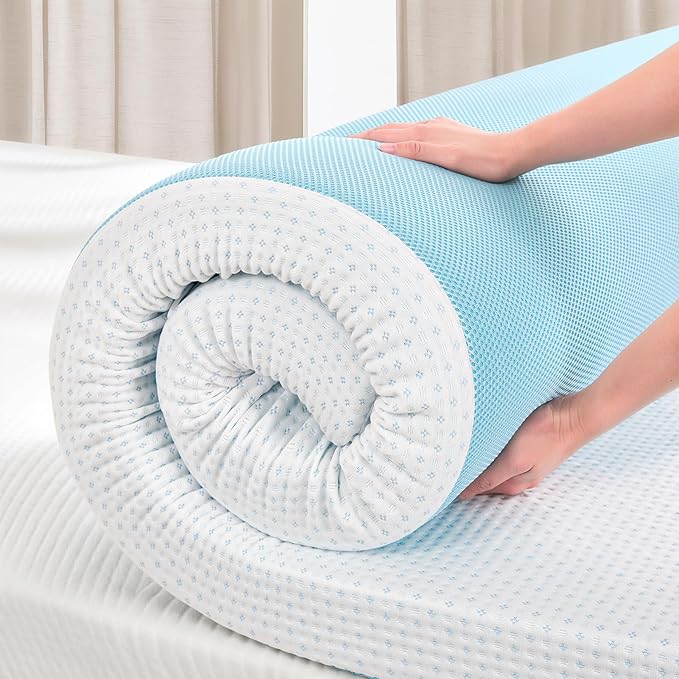 SyMax Cal King Mattress Topper, High Density Memory Foam Bed Topper with Breathable Removable Cover, CertiPUR-US Certified, 2 Inch