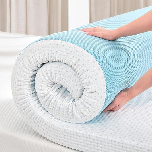 SyMax Cal King Mattress Topper, High Density Memory Foam Bed Topper with Breathable Removable Cover, CertiPUR-US Certified, 2 Inch