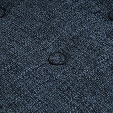 HomePop Square Tufted Storage Ottoman - Textured Navy, Small