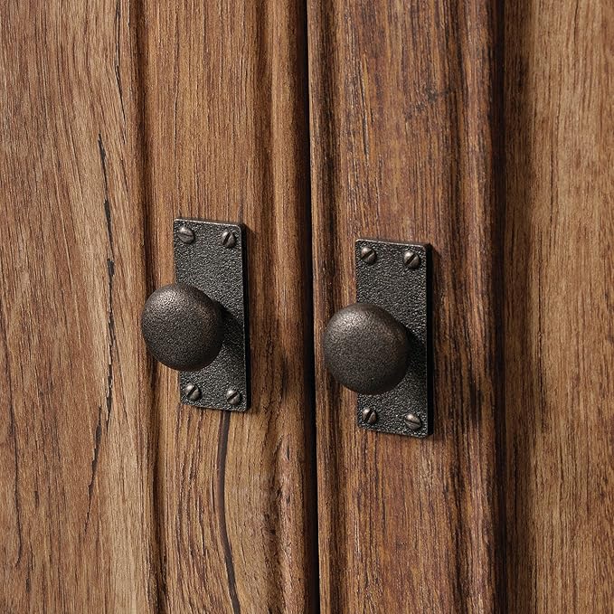 Sauder Palladia Bookcase with Doors, Multiroom Storage, Library Bookcase, Vintage Oak Finish