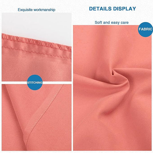 FLXXIE Microfiber Pillow Cases Standard Size, Soft Pillowcases with Envelope Closure, Wrinkle, Stain Resistant Pillow Covers, 20x26, Coral