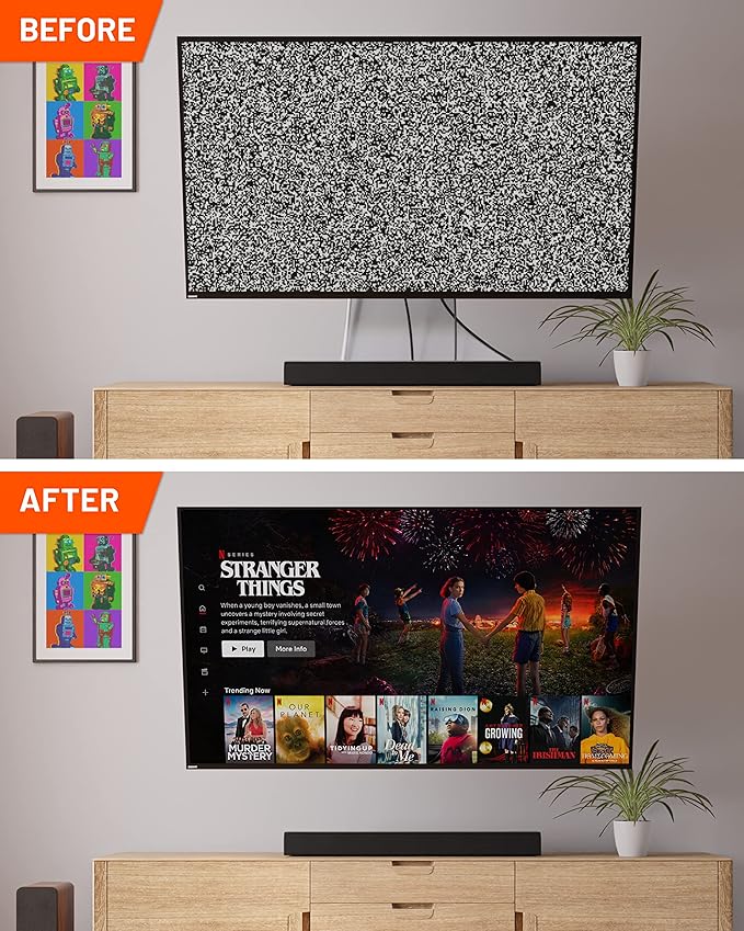 ECHOGEAR TV Cord Hider for Wall Mounted TV - Cable Management Kit Hides TV Wires - Includes 2 Pass Throughs, Locking Brackets, and Hole Saw Drill Attachment (Black)