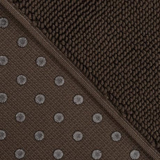 Cotton Paradise 100% Cotton Non Slip Bath Mats for Bathroom, 20x34 inch Soft Absorbent Quick Dry Machine Washable Floor Bath Mat, Brown Bath Rug