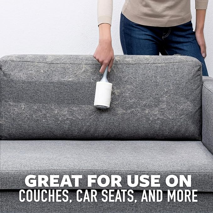 Scotch-Brite Extreme Clean Lint Roller, 50% Stickier*, Heavy Duty for Removing Debris and Pet Hair on Clothes, Furniture, Cars, Offices & More, 2 Pack, 200 Adhesive Sheets Total