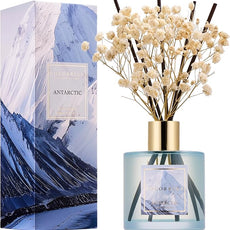 COCORRÍNA Reed Diffuser - Antarctic 6.7 Fl.oz Reed Diffuser Set with 8 Sticks & Preserved Baby's Breath, Reed Diffuser for Home Bathroom Shelf Decor