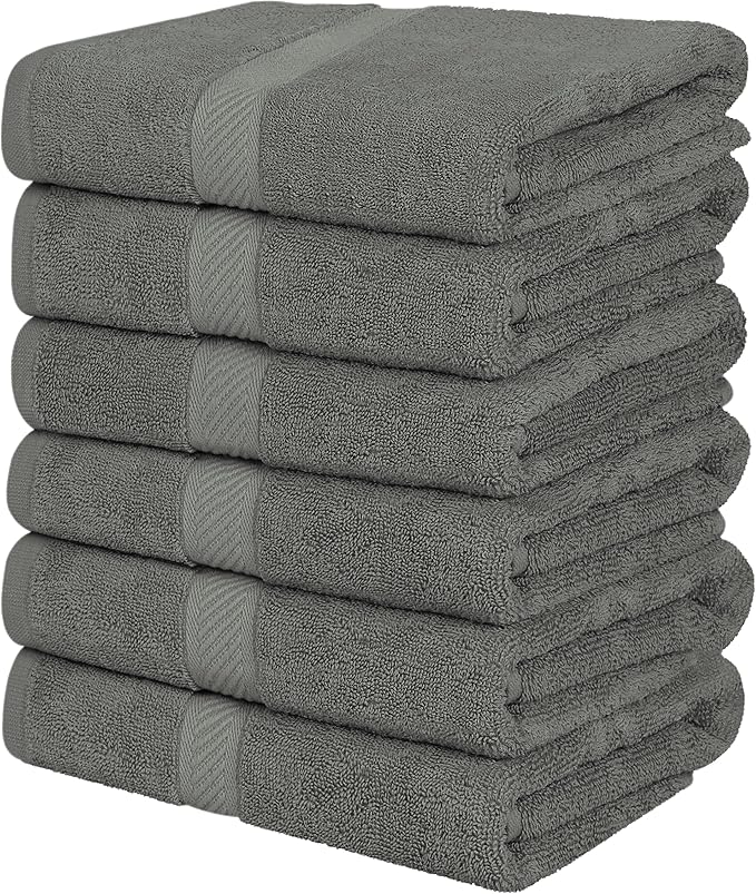 Utopia Towels 18 Pack Bath Towel Set (24 x 48 Inches), 500 GSM 100% Ring Spun Cotton Medium Lightweight and Highly Absorbent Quick Drying, Premium Towels for Hotel, Spa and Bathroom