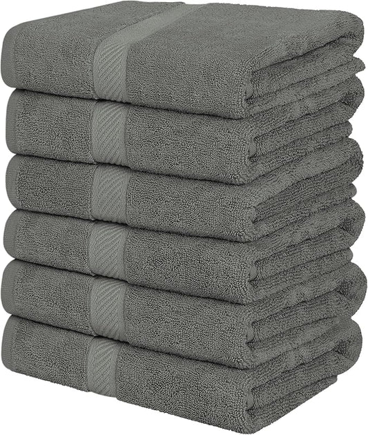 Utopia Towels 18 Pack Bath Towel Set (24 x 48 Inches), 500 GSM 100% Ring Spun Cotton Medium Lightweight and Highly Absorbent Quick Drying, Premium Towels for Hotel, Spa and Bathroom